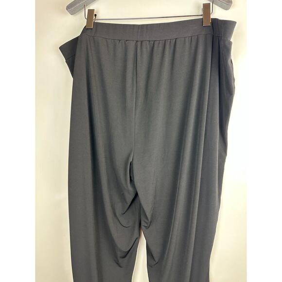 Every Day by Susan Graver Regular Liquid Knit Jogger Black Women's Plus Size 3X - Picture 8 of 12